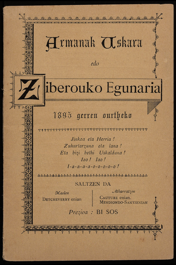 Armanak Uskara edo Ziberouko Egunaria - 1895