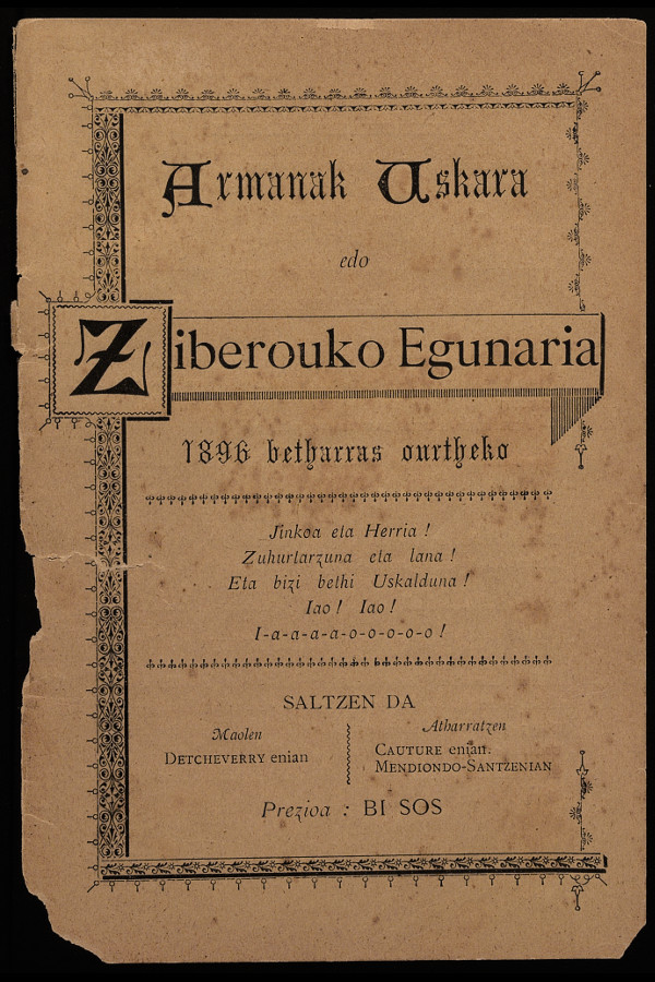 Armanak Uskara edo Ziberouko Egunaria - 1896