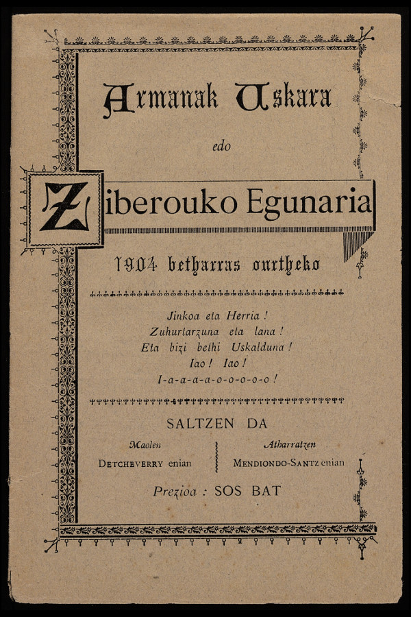 Armanak Uskara edo Ziberouko Egunaria - 1904