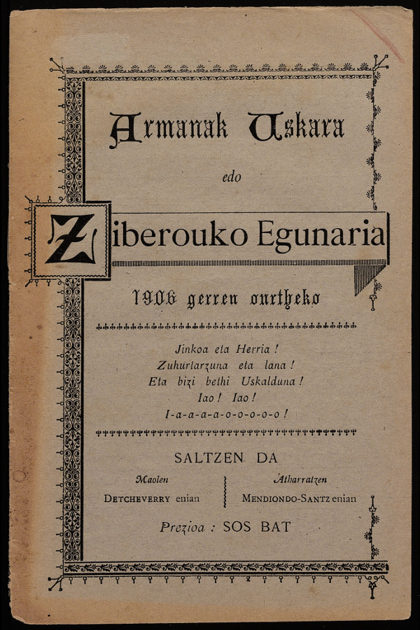 Armanak Uskara edo Ziberouko Egunaria - 1906