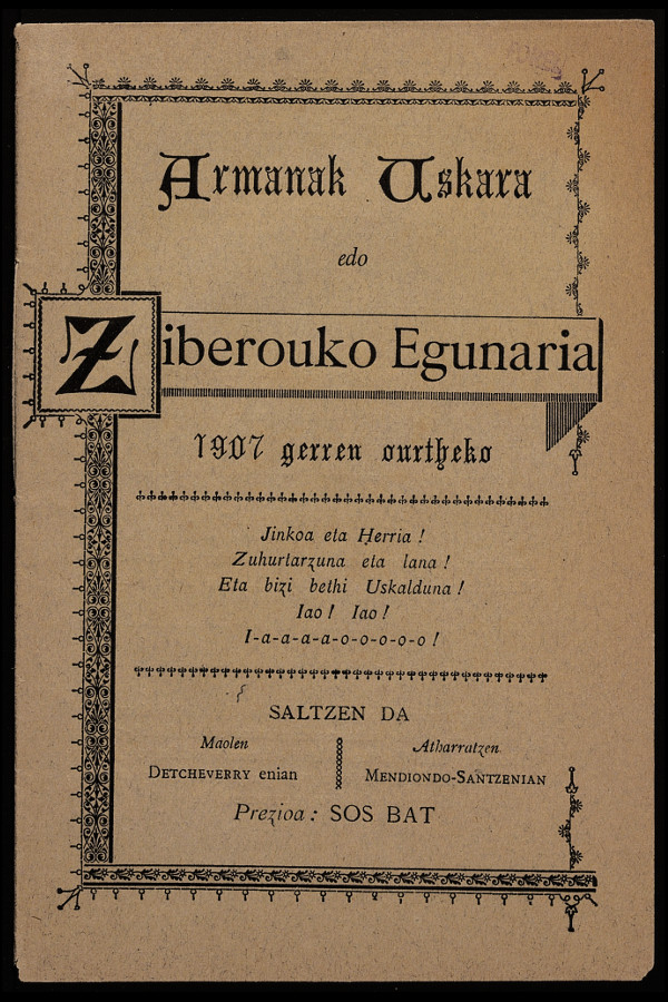 Armanak Uskara edo Ziberouko Egunaria - 1907
