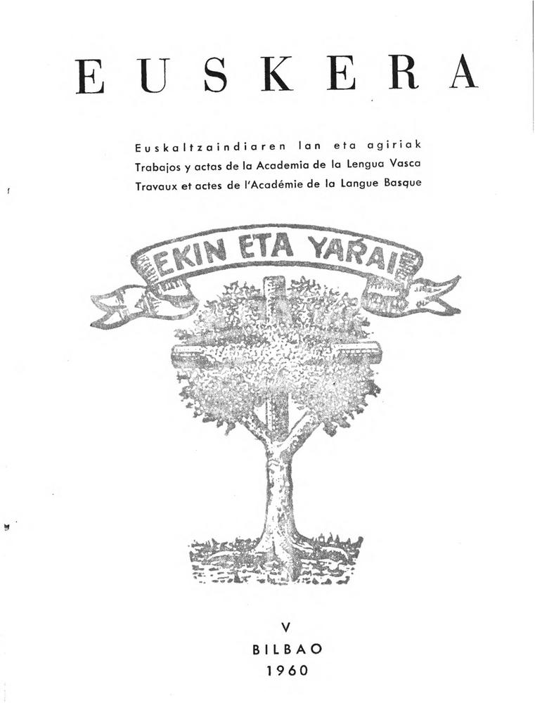 Euskera 1960, 1