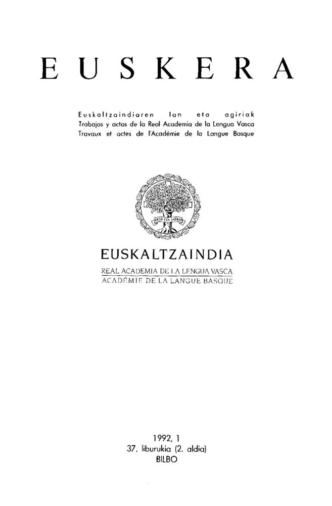 Euskera 1992, 1