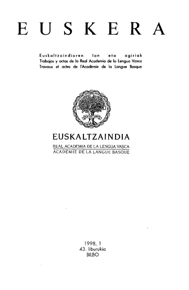 Euskera 1998, 1