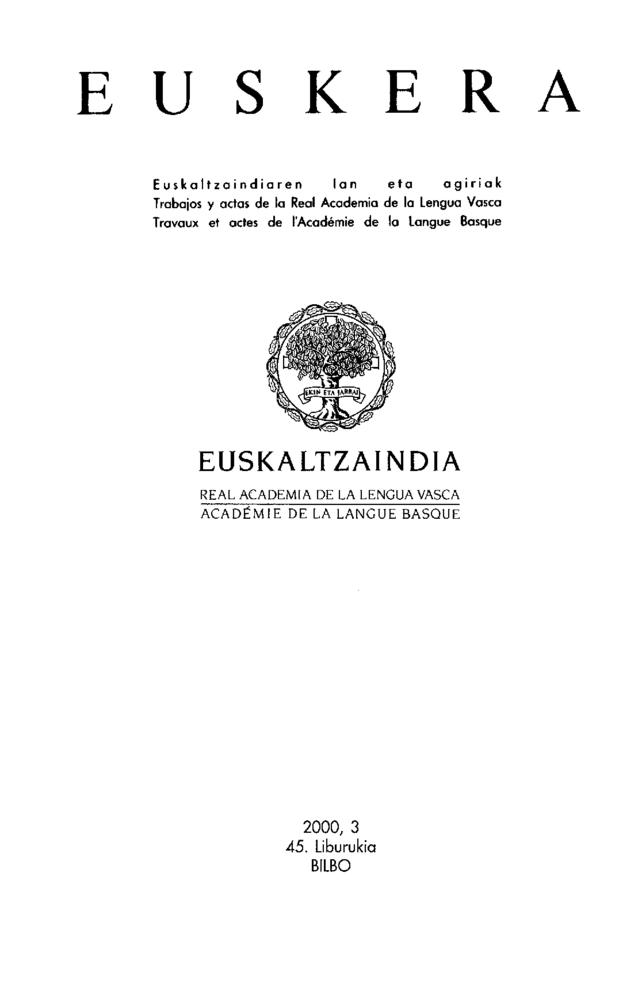 Euskera 2000, 3
