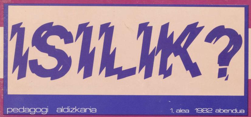Isilik - 01. zenbakia - 1982