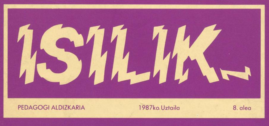 Isilik - 08. zenbakia - 1987