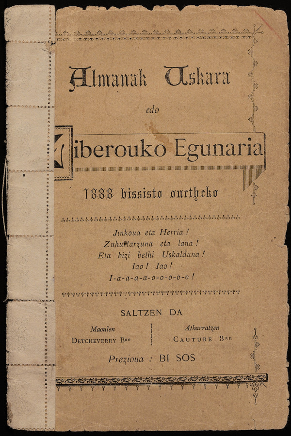 Armanak Uskara edo Ziberouko Egunaria - 1888