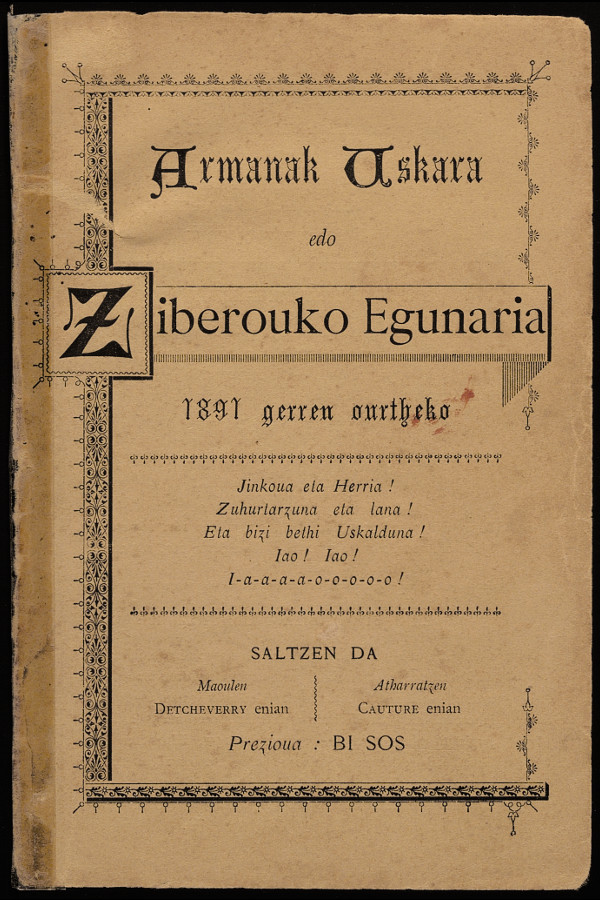 Armanak Uskara edo Ziberouko Egunaria - 1891