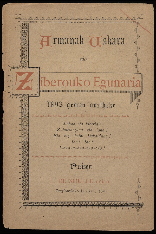 Armanak Uskara edo Ziberouko Egunaria - 1898