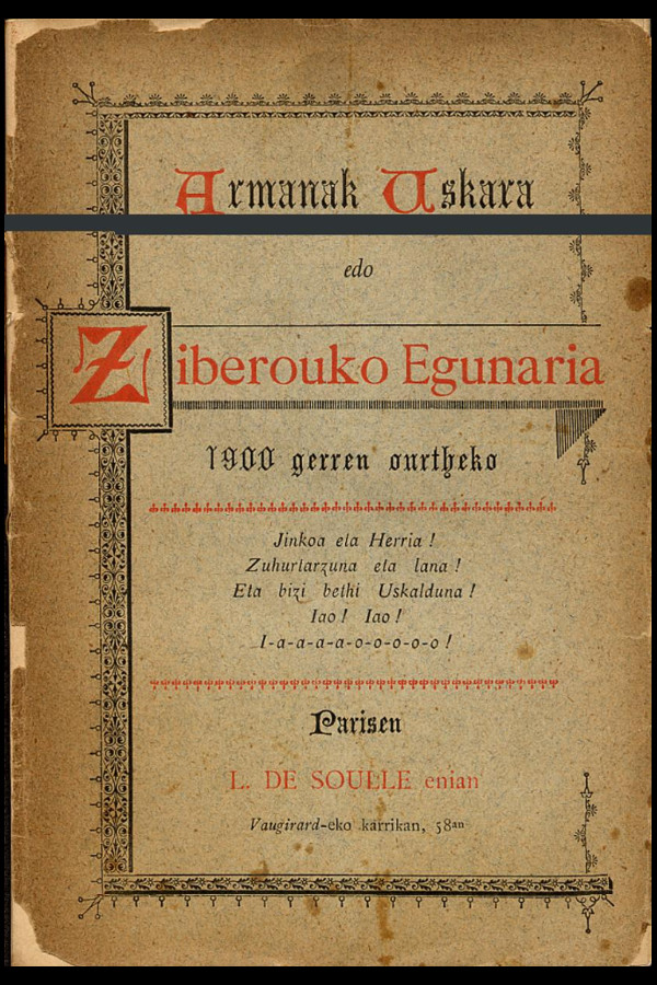 Armanak Uskara edo Ziberouko Egunaria - 1900