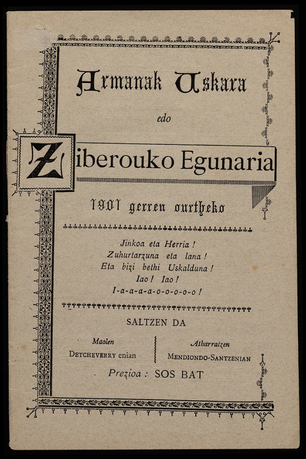 Armanak Uskara edo Ziberouko Egunaria - 1901