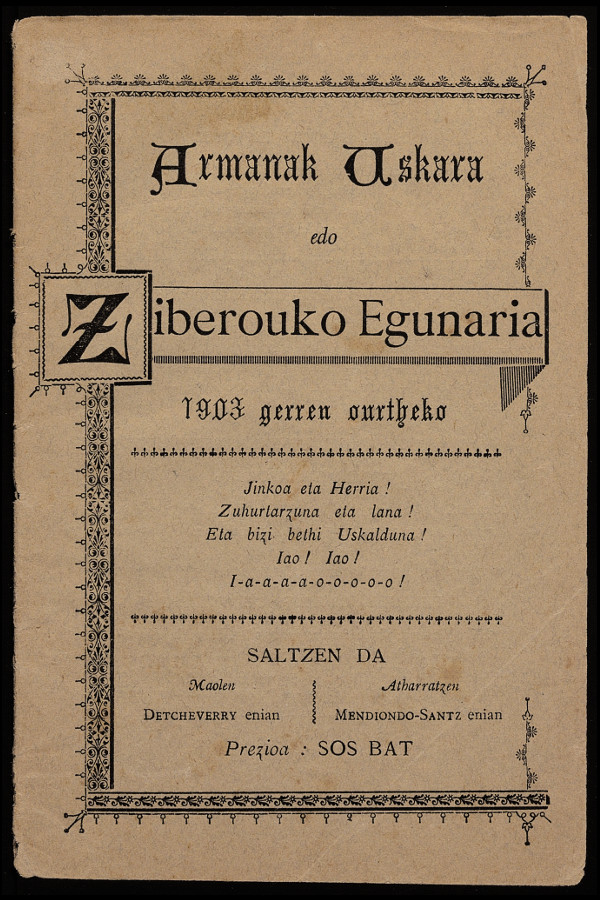 Armanak Uskara edo Ziberouko Egunaria - 1903