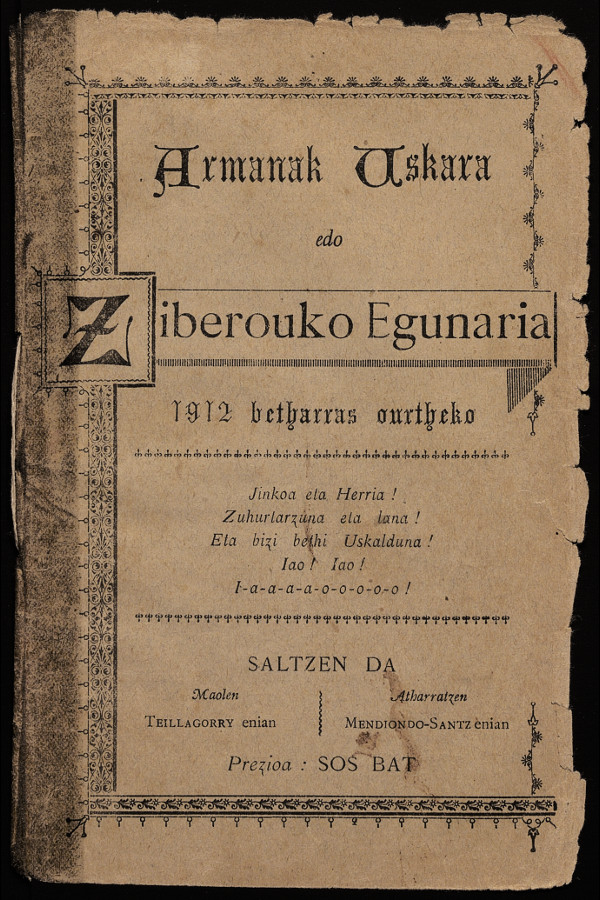 Armanak Uskara edo Ziberouko Egunaria - 1912