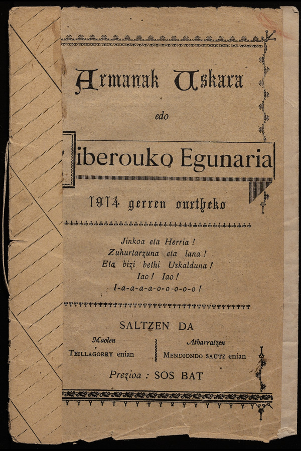 Armanak Uskara edo Ziberouko Egunaria - 1914