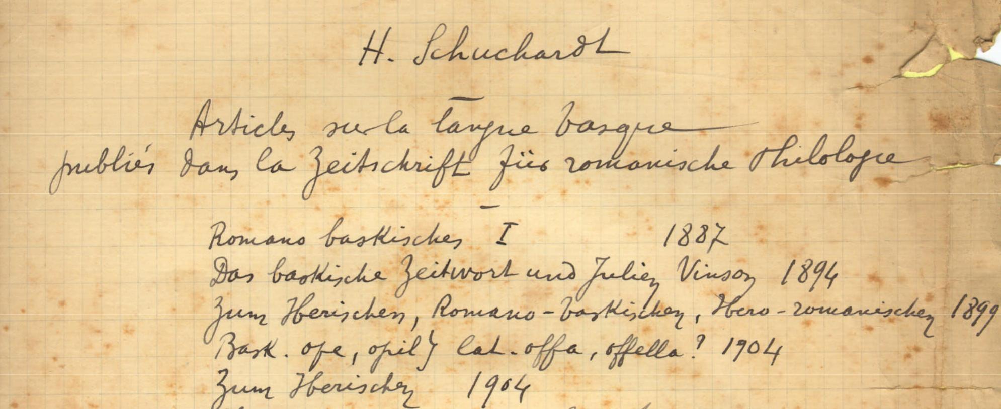 Hugo Schuchardten lanak (RIEV)