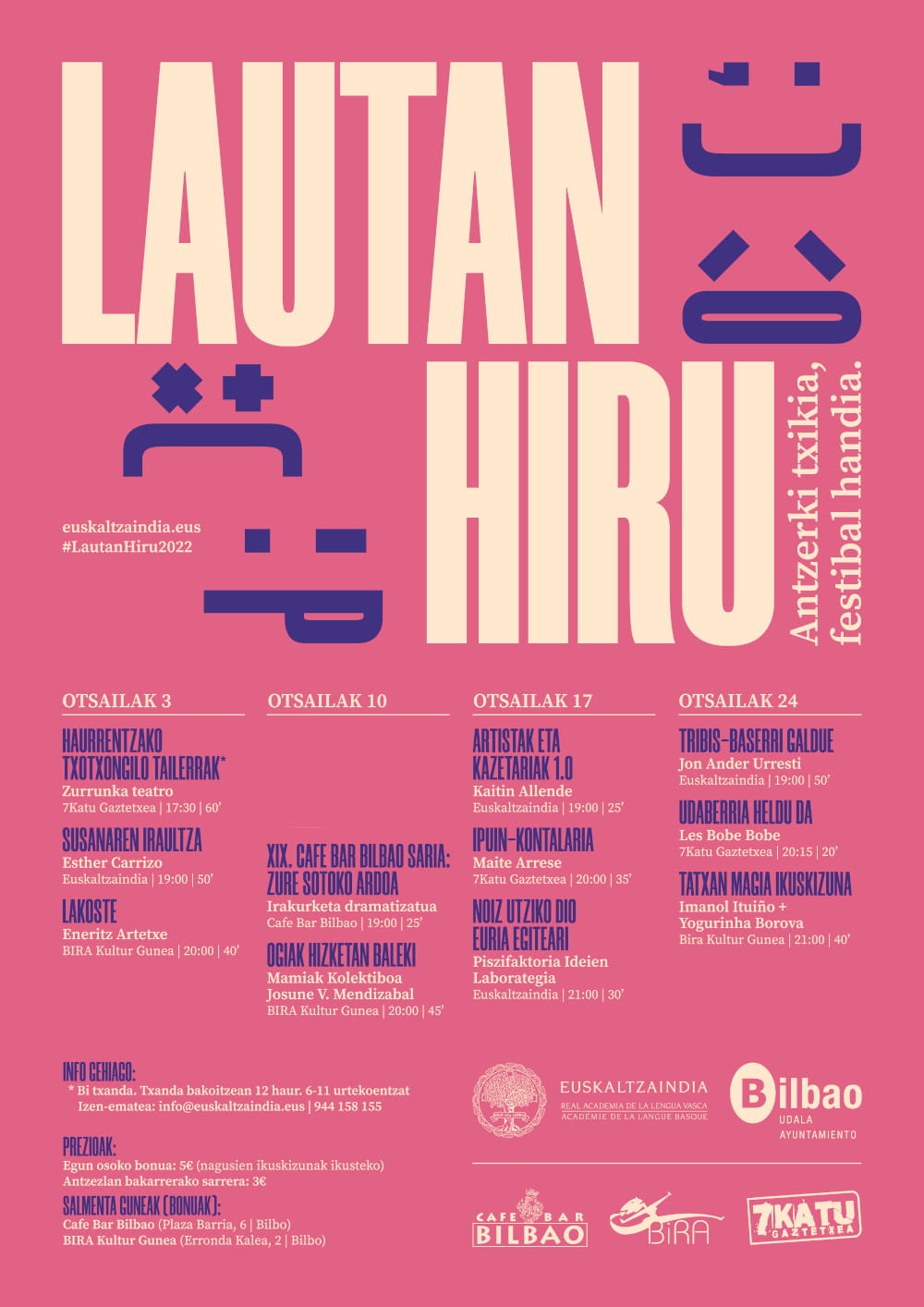 Lautan Hiru 2022 - Egitaraua