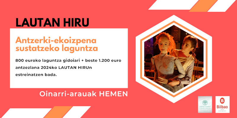 Lautan hiru antzerki ekoizpena sustatzeko laguntza
