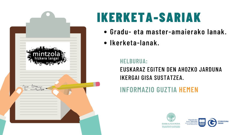 Mintzola ikerketa-sariak 2024