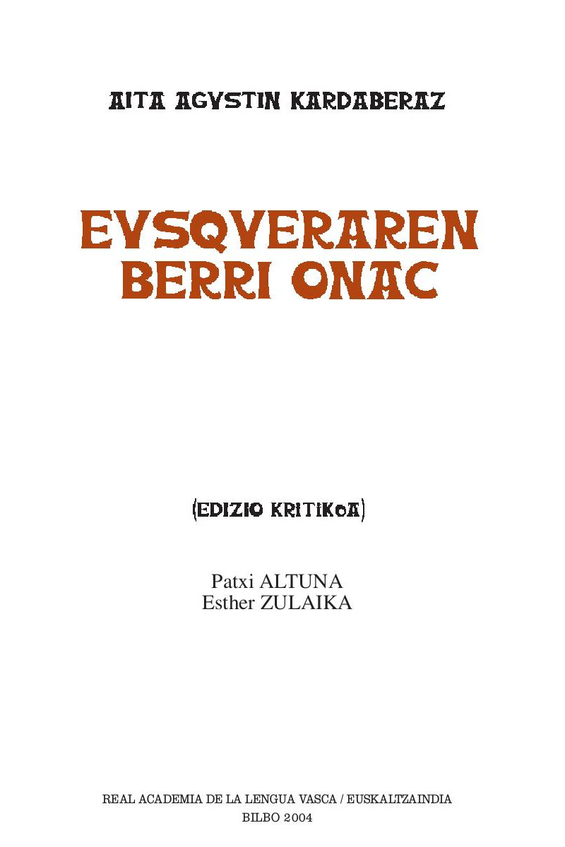 Eusqueraren berri onac