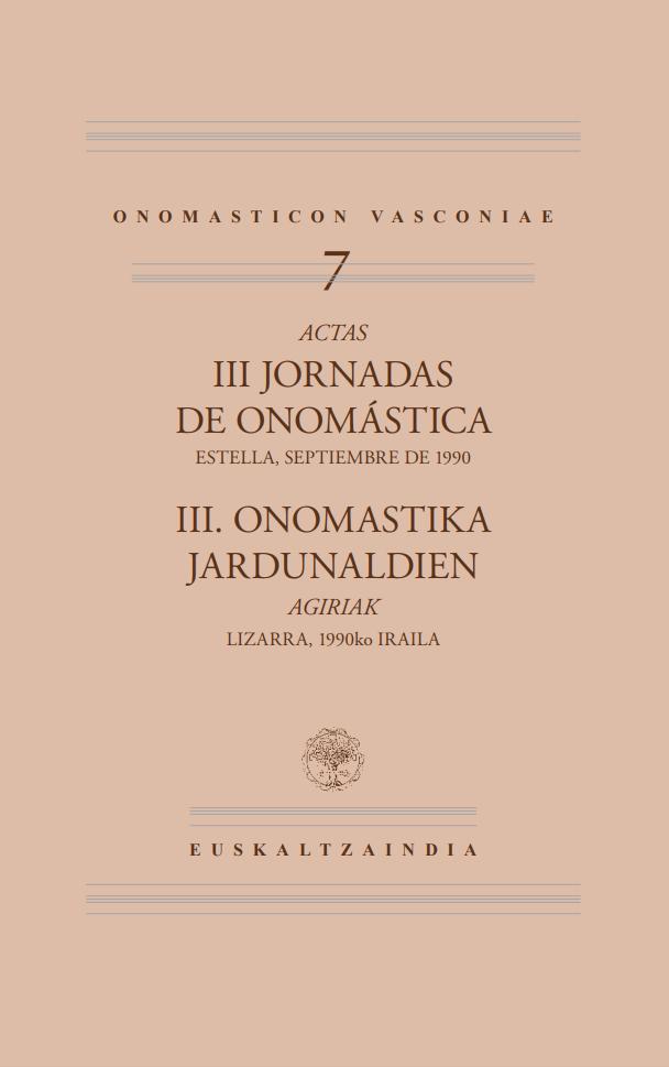 III. Onomastika Jardunaldien Agiriak