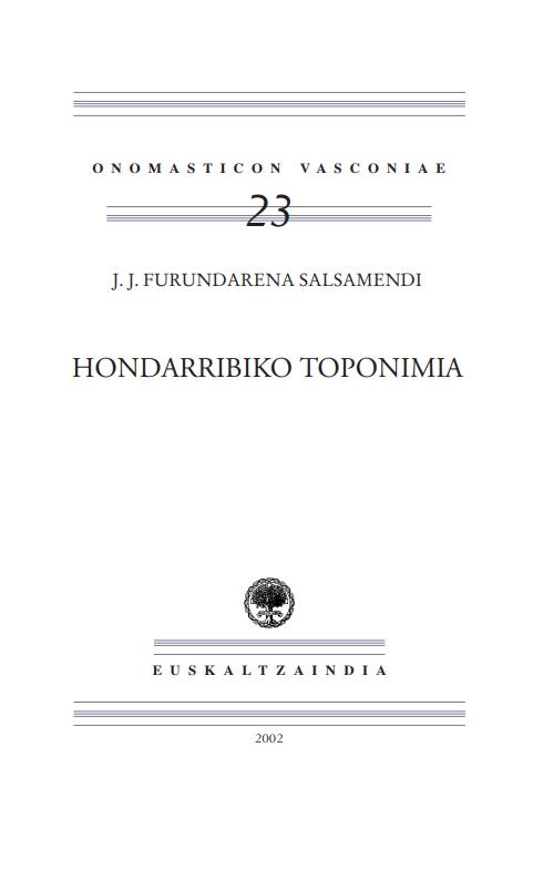 Hondarribiko toponimia