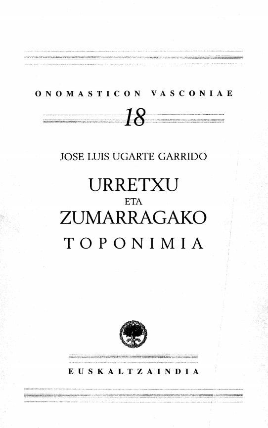 Urretxu eta Zumarragako toponimia