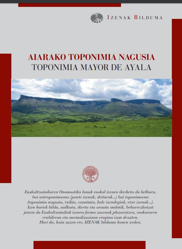 Aiarako Toponimia Nagusia / Toponimia Mayor de Ayala