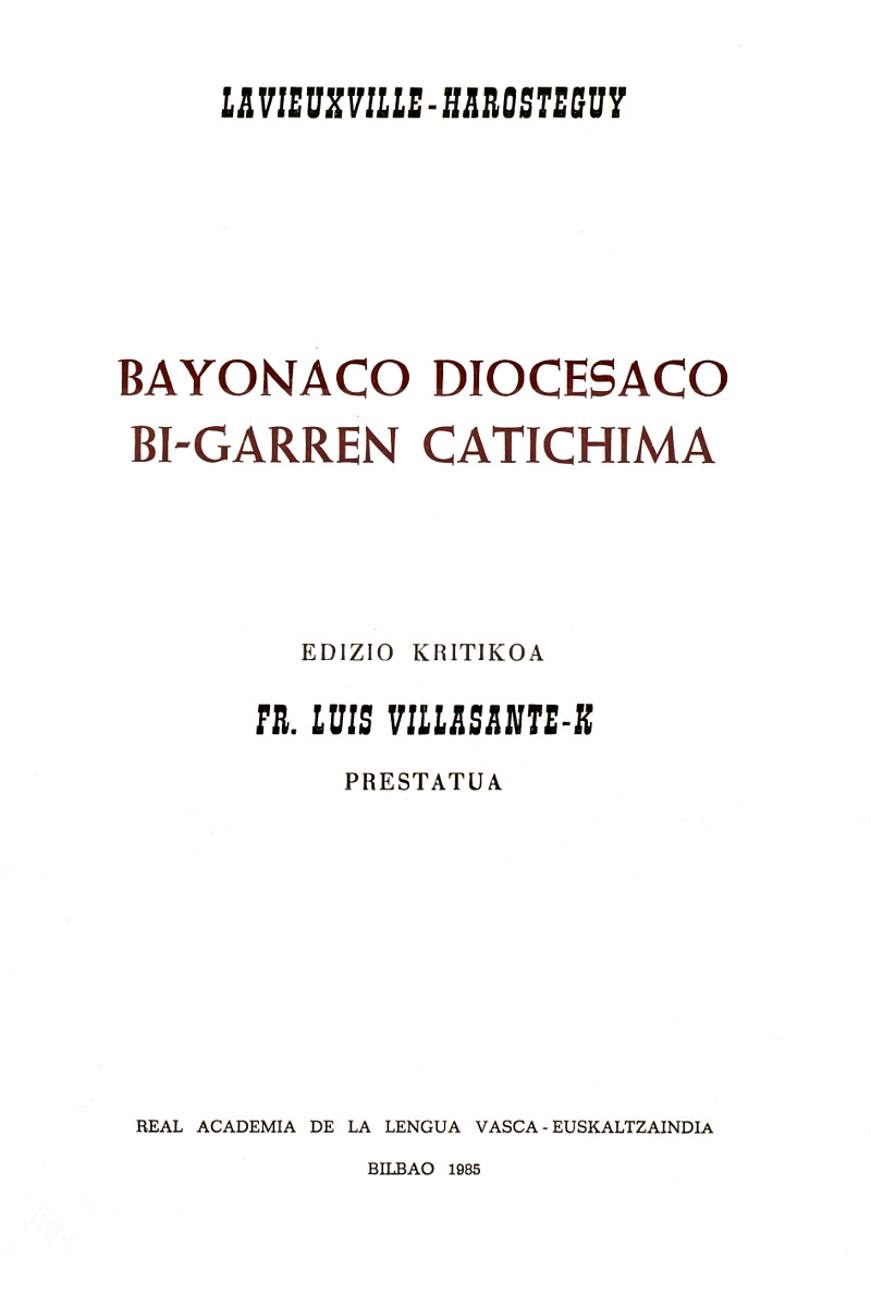 Bayonaco Diocesaco Bi-garren Catichima