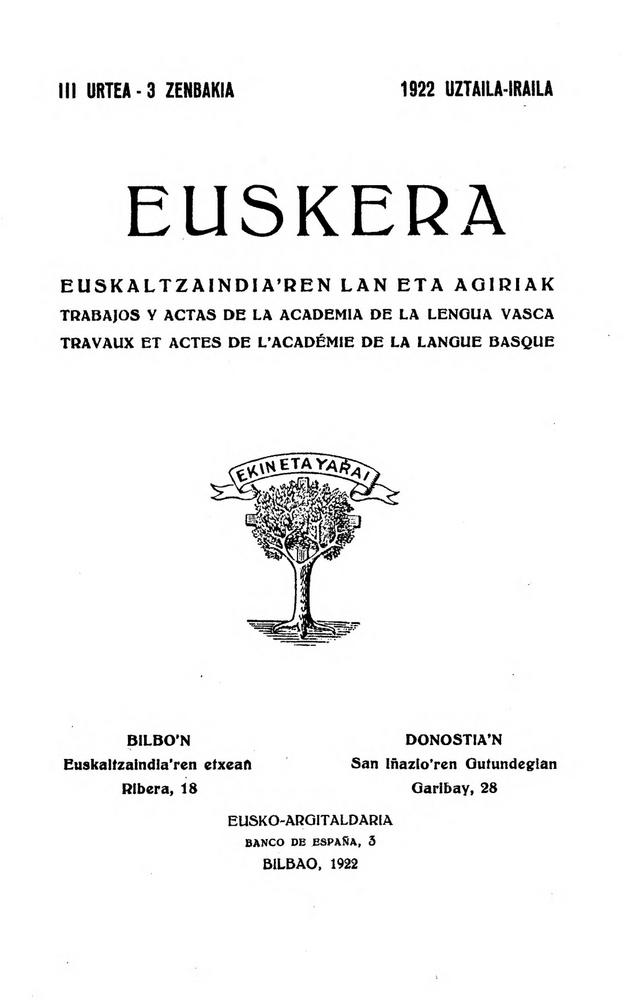 Euskera 1922,3