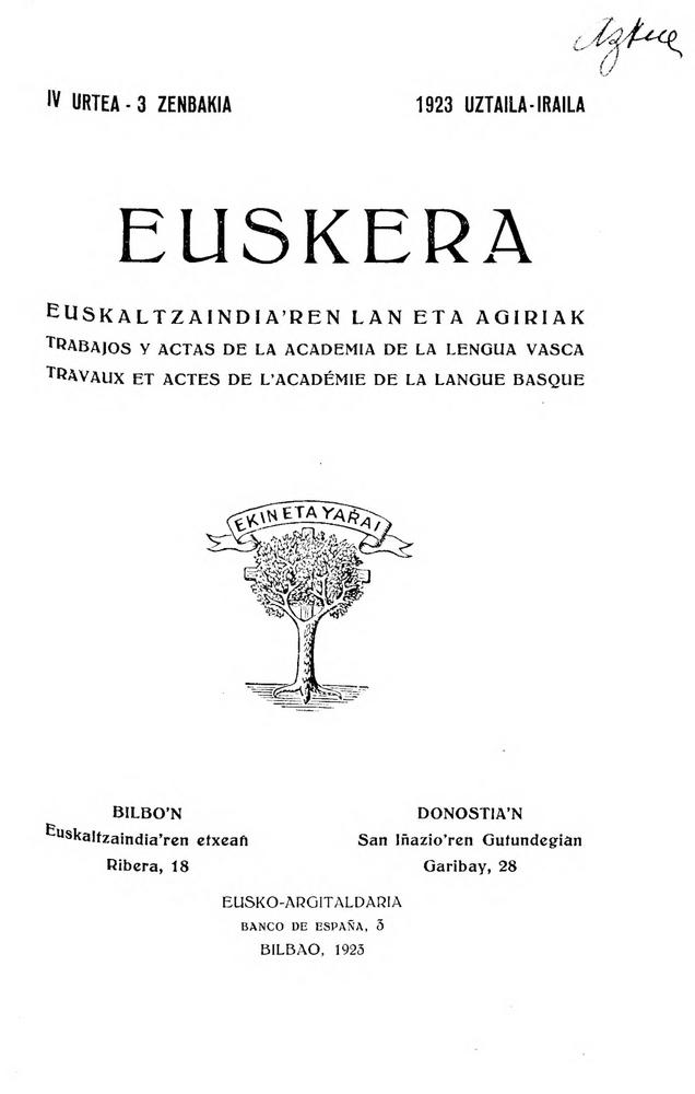 Euskera 1923, 3