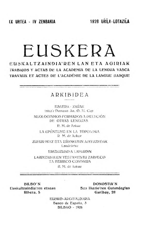 Euskera 1928,4