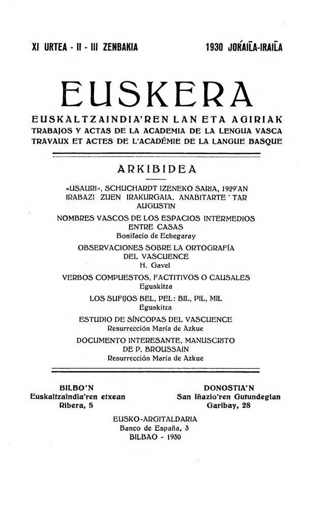 Euskera 1930, 2-3