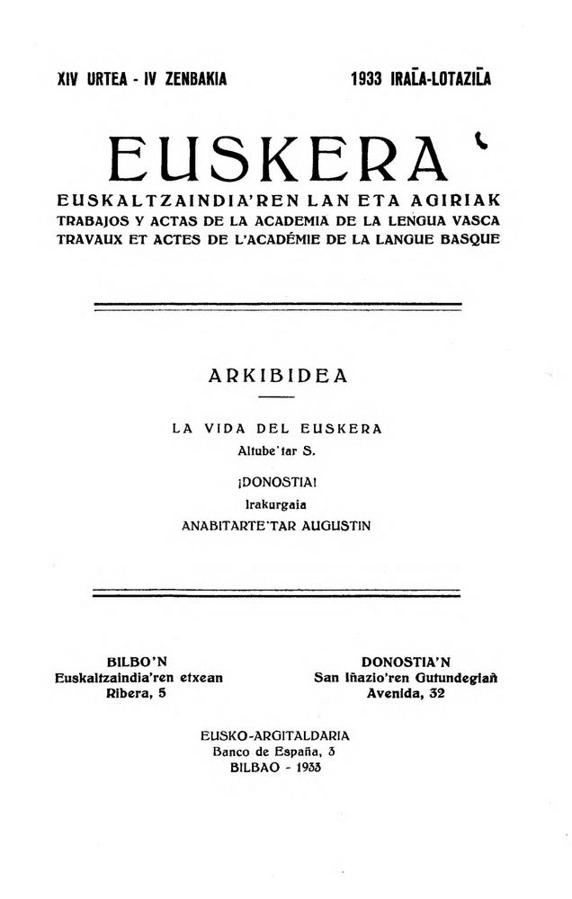 Euskera 1933,4