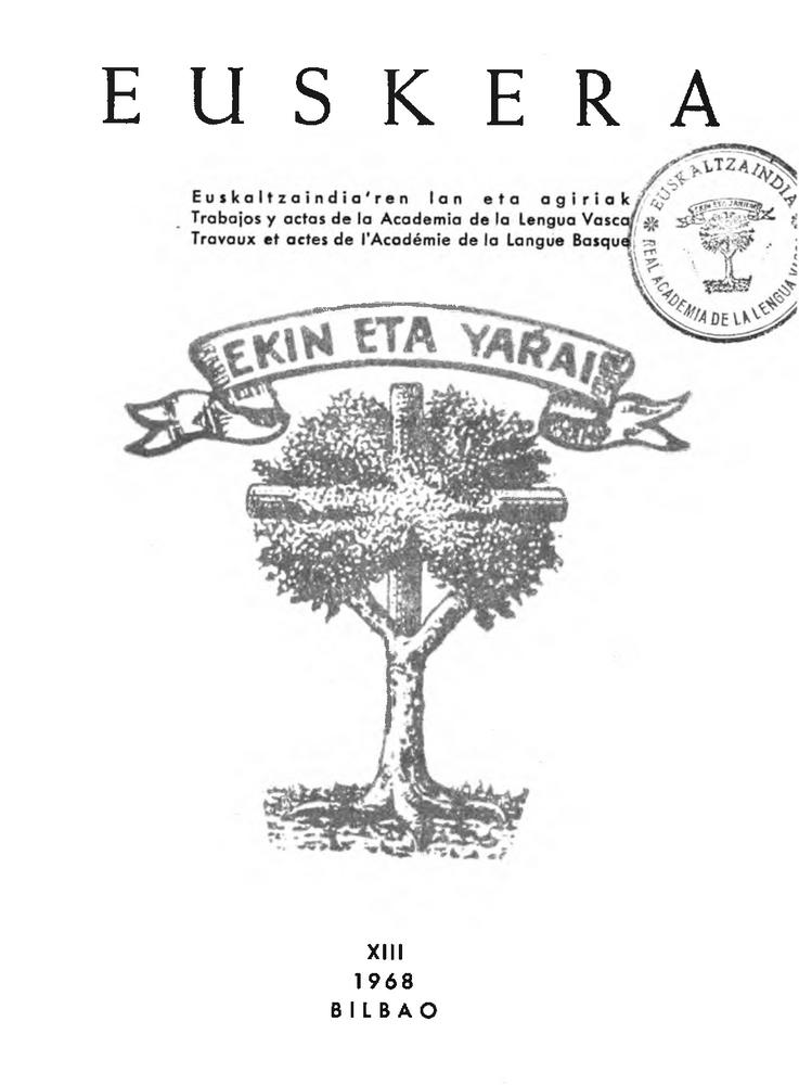 Euskera 1968, 1