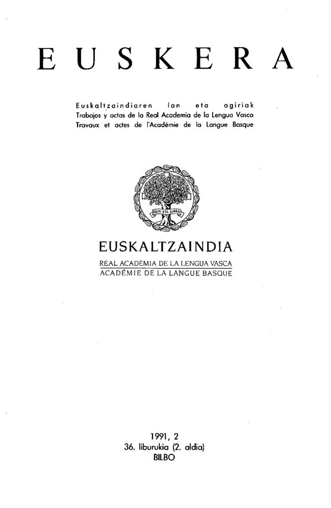 Euskera 1991, 2