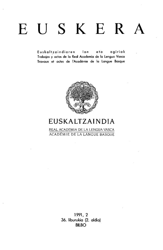 Euskera 1991, 2