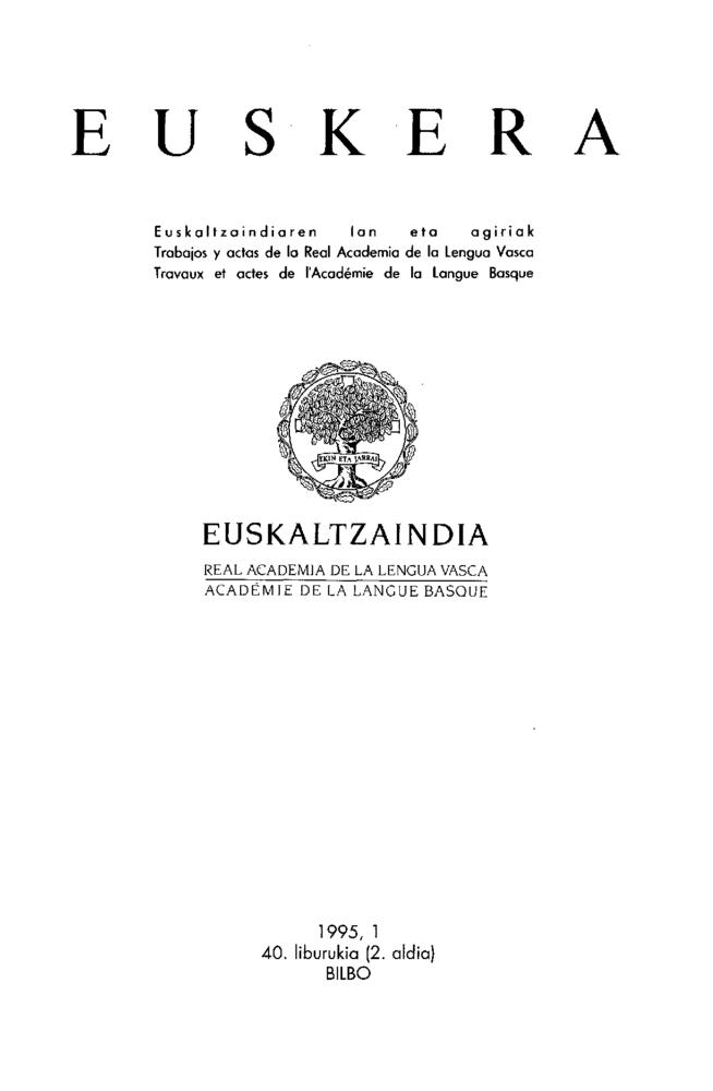 Euskera 1995, 1