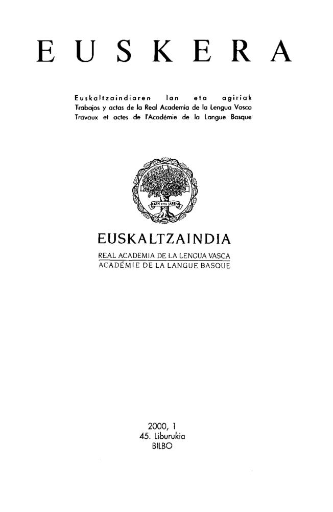 Euskera 2000, 1