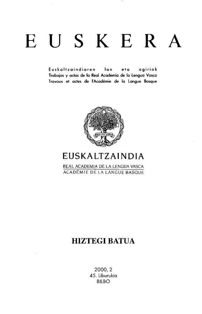 Euskera 2000, 2