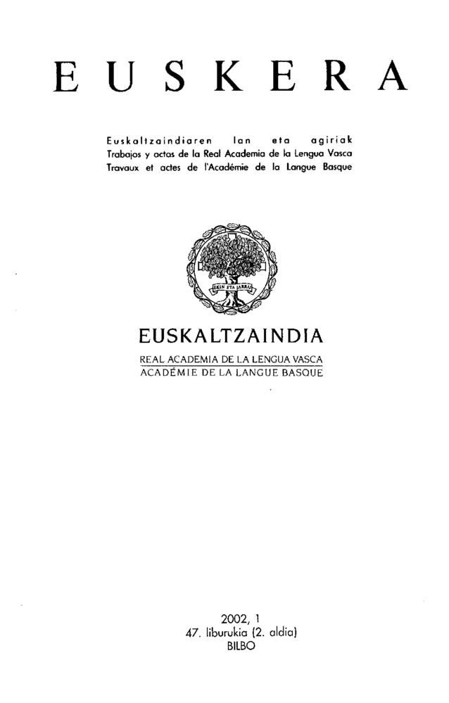Euskera 2002, 1