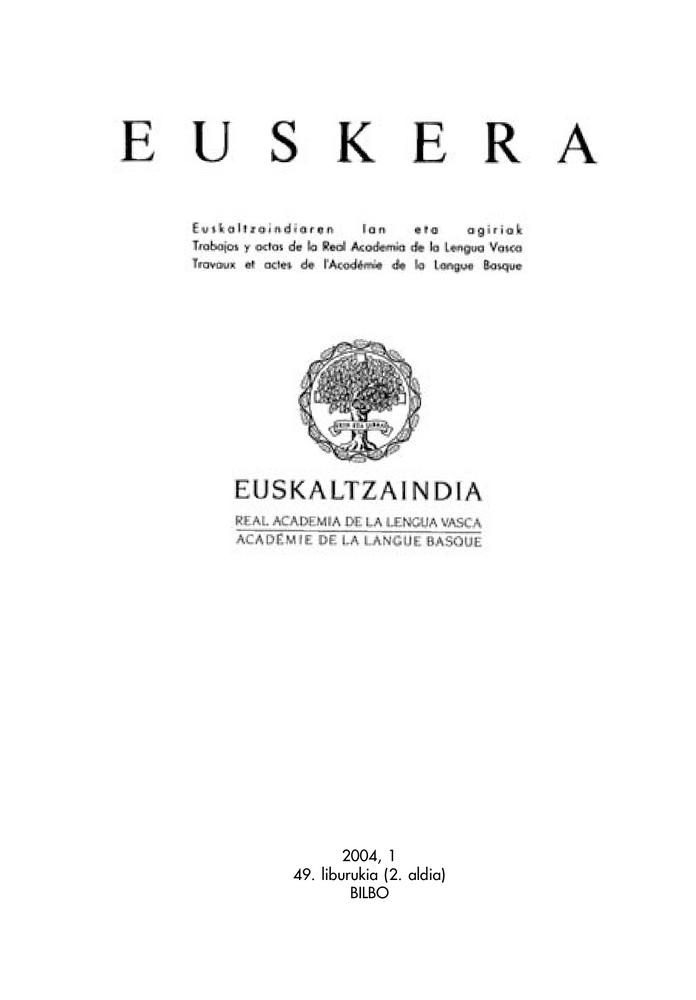 Euskera 2004, 1