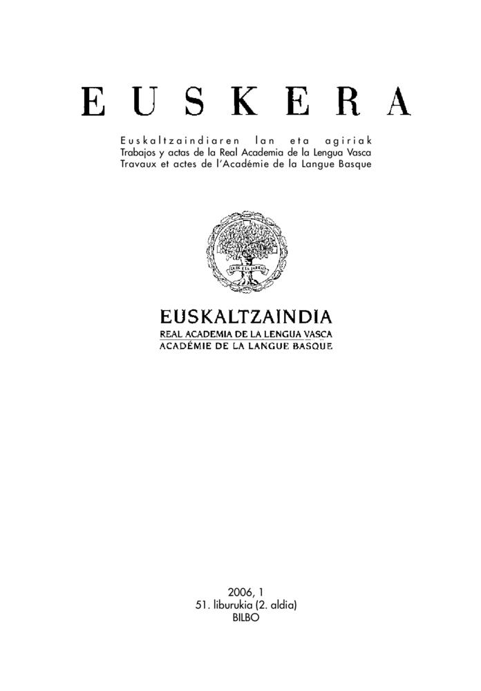 Euskera 2006, 1