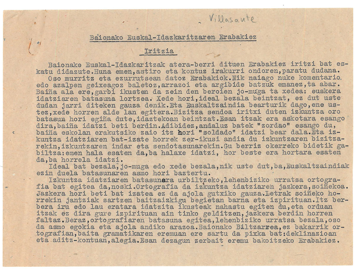 Villasanteren txostena  (ABA-EUS 1.100.01.1964-11, KEA-0034
